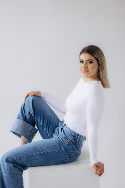 Mavi Daisy Yüksek Bel Skinny Jean